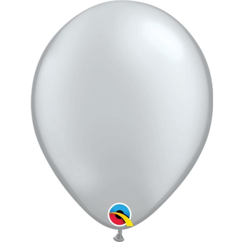 Qualatex - Silver 11in Latex Balloon 6pcs