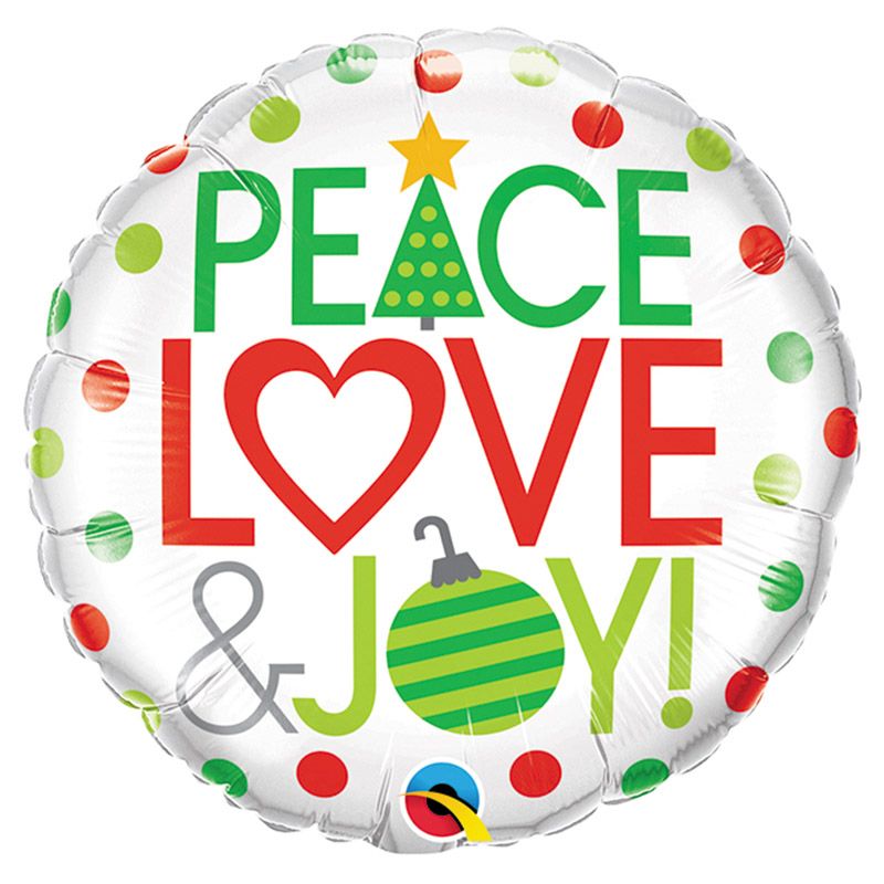 Party Zone - Peace Love & Joy Christmas Foil Balloon