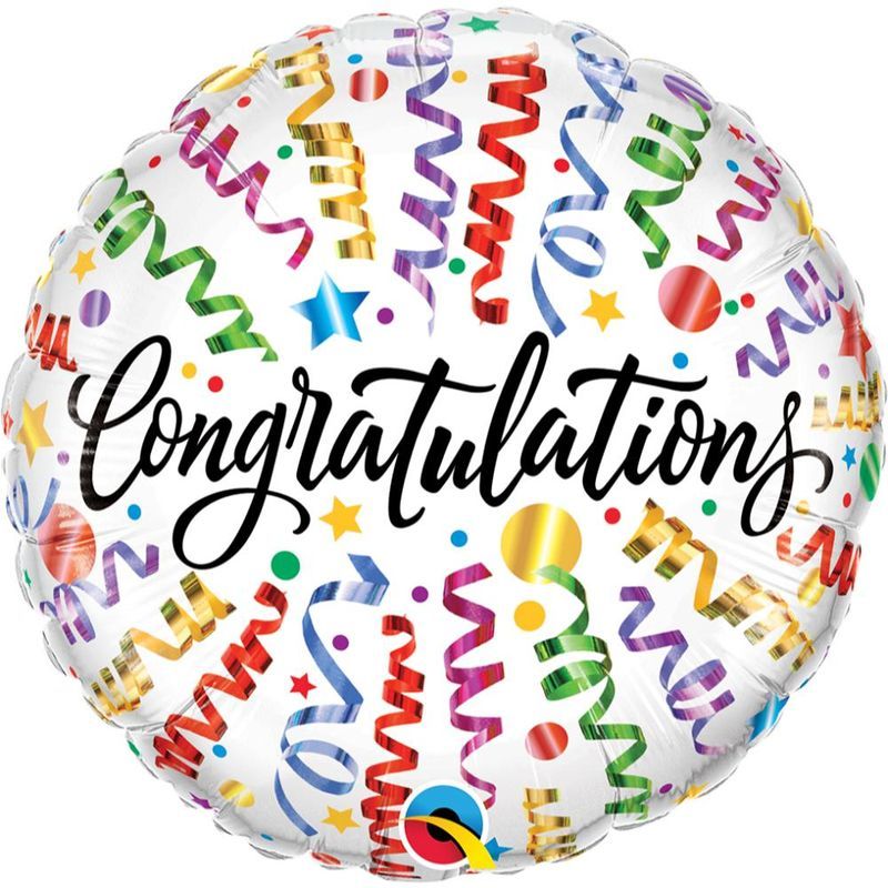 Qualatex - Congratulations Streamers 18in Foil