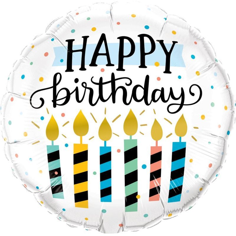 Qualatex - Birthday Candles & Dots 18in Foil