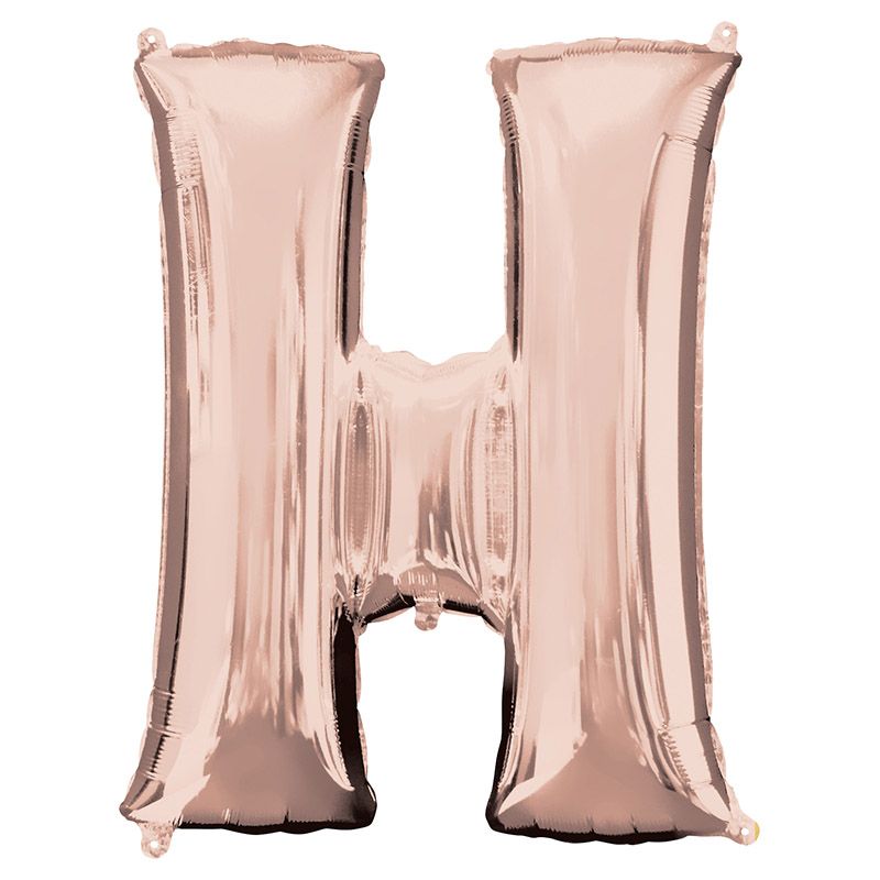 Anagram - Letter H Rose Gold Foil Balloon 40