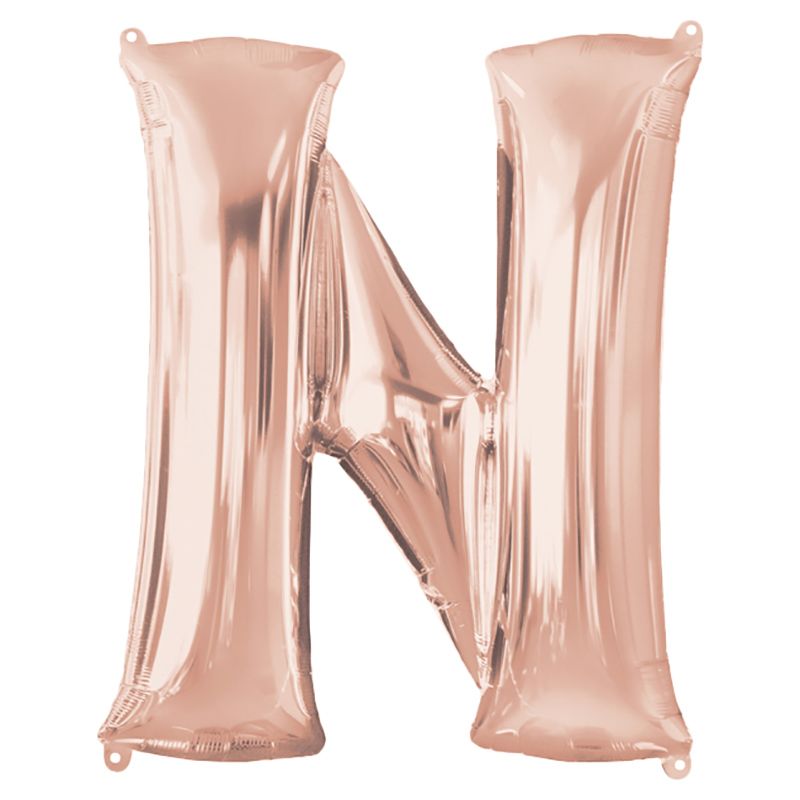 Anagram - Letter N Rose Gold Foil Balloon 40