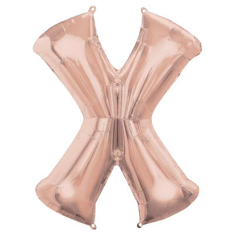 Anagram - Letter X Rose Gold Foil Balloon 40