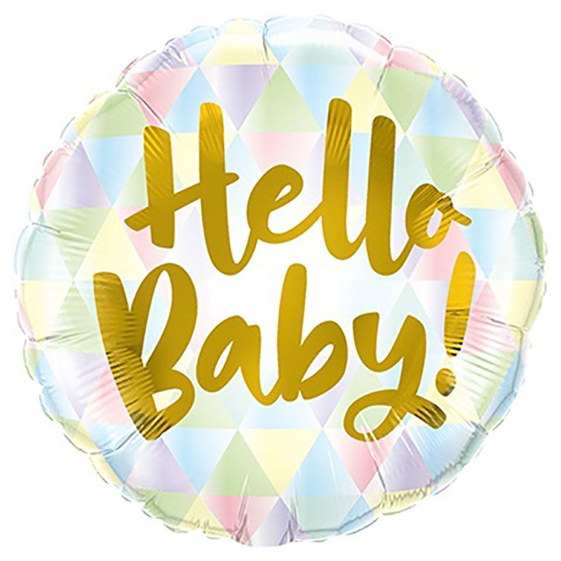 Qualatex - 18" Round Hello Baby Foil Balloon