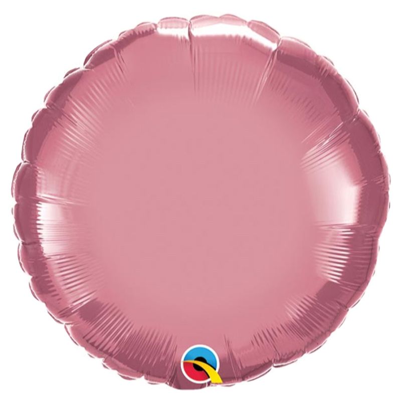 Qualatex - 18" Round Chrome Mauve Plain Foil