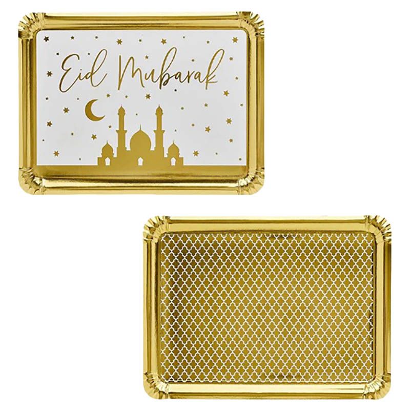 Hootyballoo - Eid Party Platters - Gold & White - 2pcs