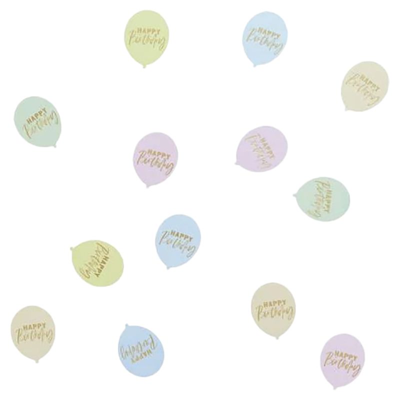 Hootyballoo - Pastel 'Happy Birthday' Balloon Table Scatter - 10g