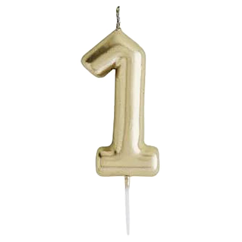 Hootyballoo - Number '1' Candle - Gold