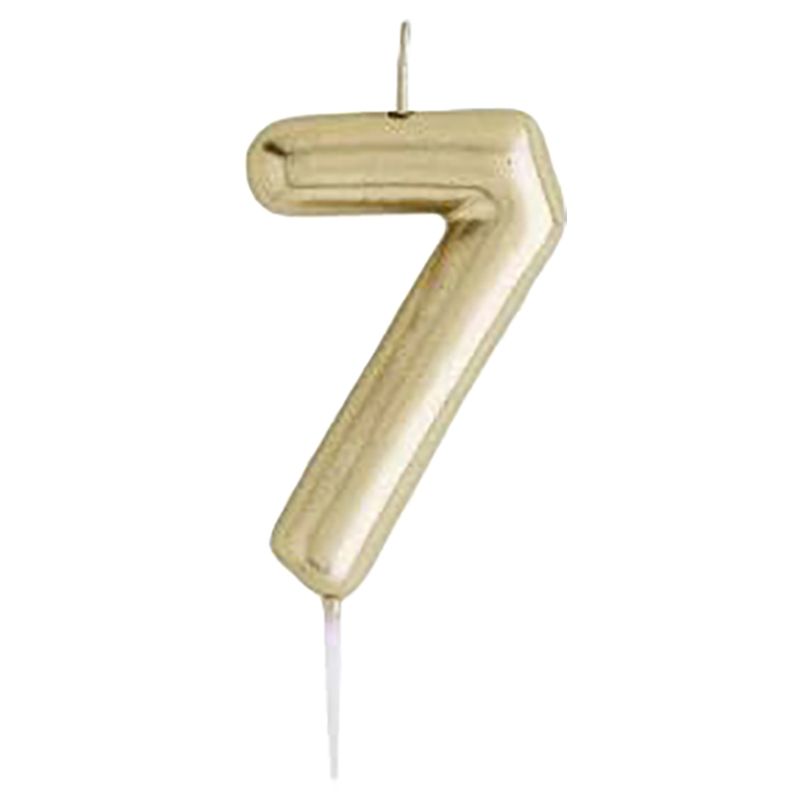 Hootyballoo - Number '7' Candle - Gold