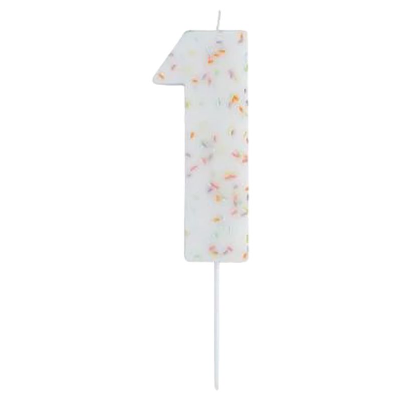 Hootyballoo - Jumbo Number '1' Sprinkle Candle 