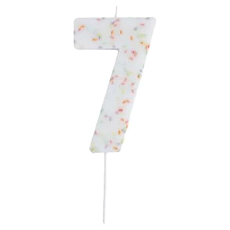 Hootyballoo - Jumbo Number '7' Sprinkle Candle 