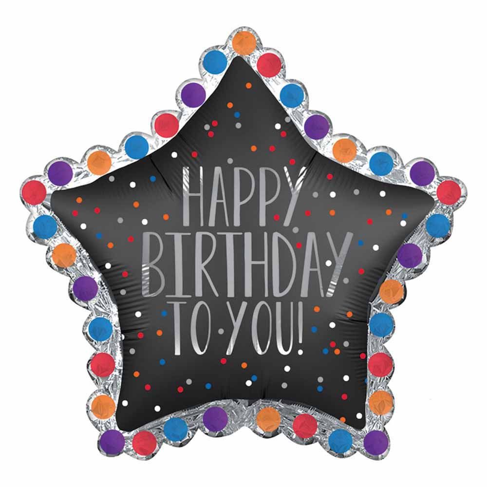 اناغرام - بالون فويل Happy Birthday To You - نجمة - 34×32 إنش