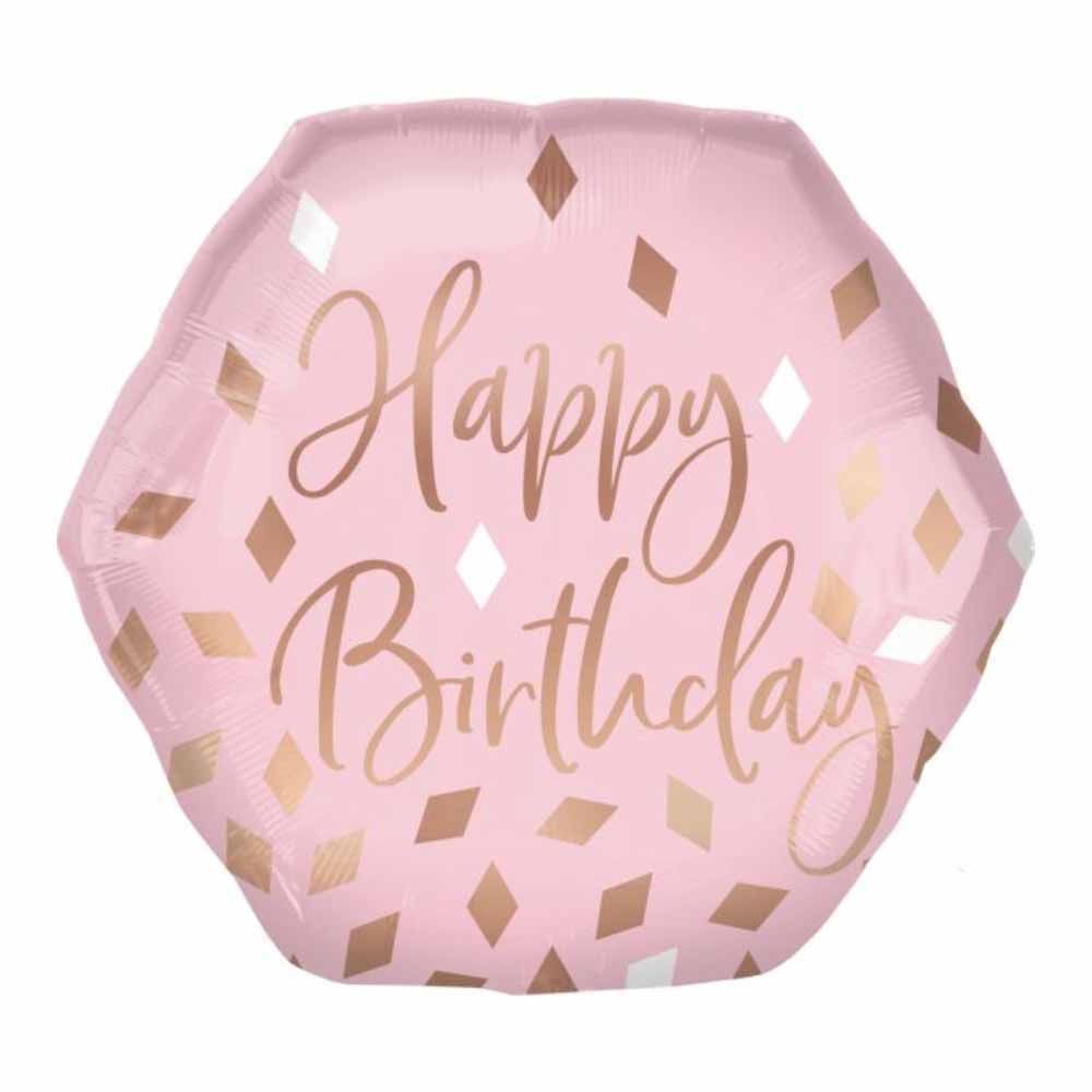 Anagram - Blush Birthday Foil Balloon 23 Inch