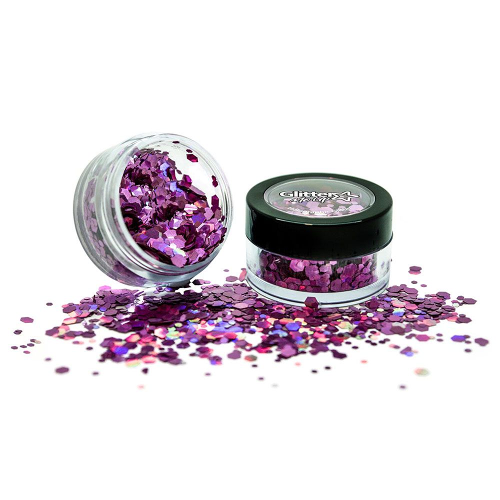 Paintglow - Holographic Chunky Glitter Princess Pink 3g 