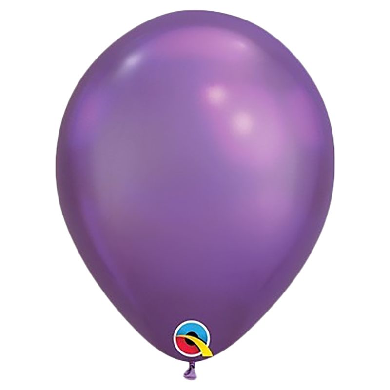 Qualatex - 11" Chrome Purple Plain Balloon 25pcs