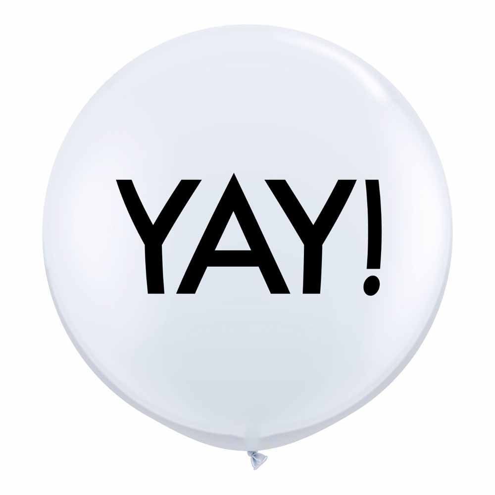 Qualatex - Simply Yay Latex Balloon 30 Inch - White