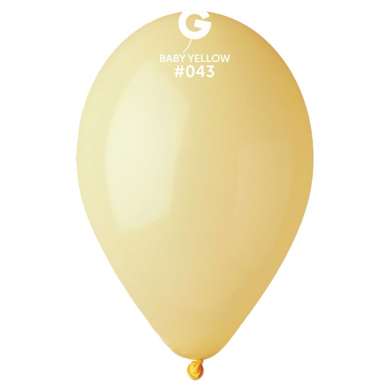 Gemar - Standard Latex Balloon - Baby Yellow - 12-inch - 100pcs