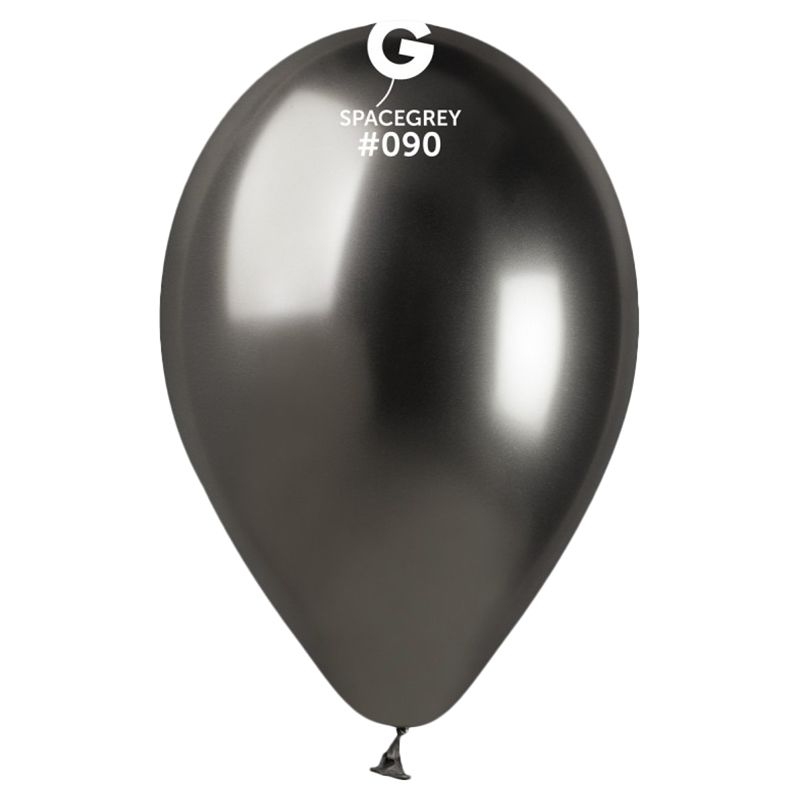 Gemar - Latex Balloon - Shiny Space Grey - 13-inch - 50pcs