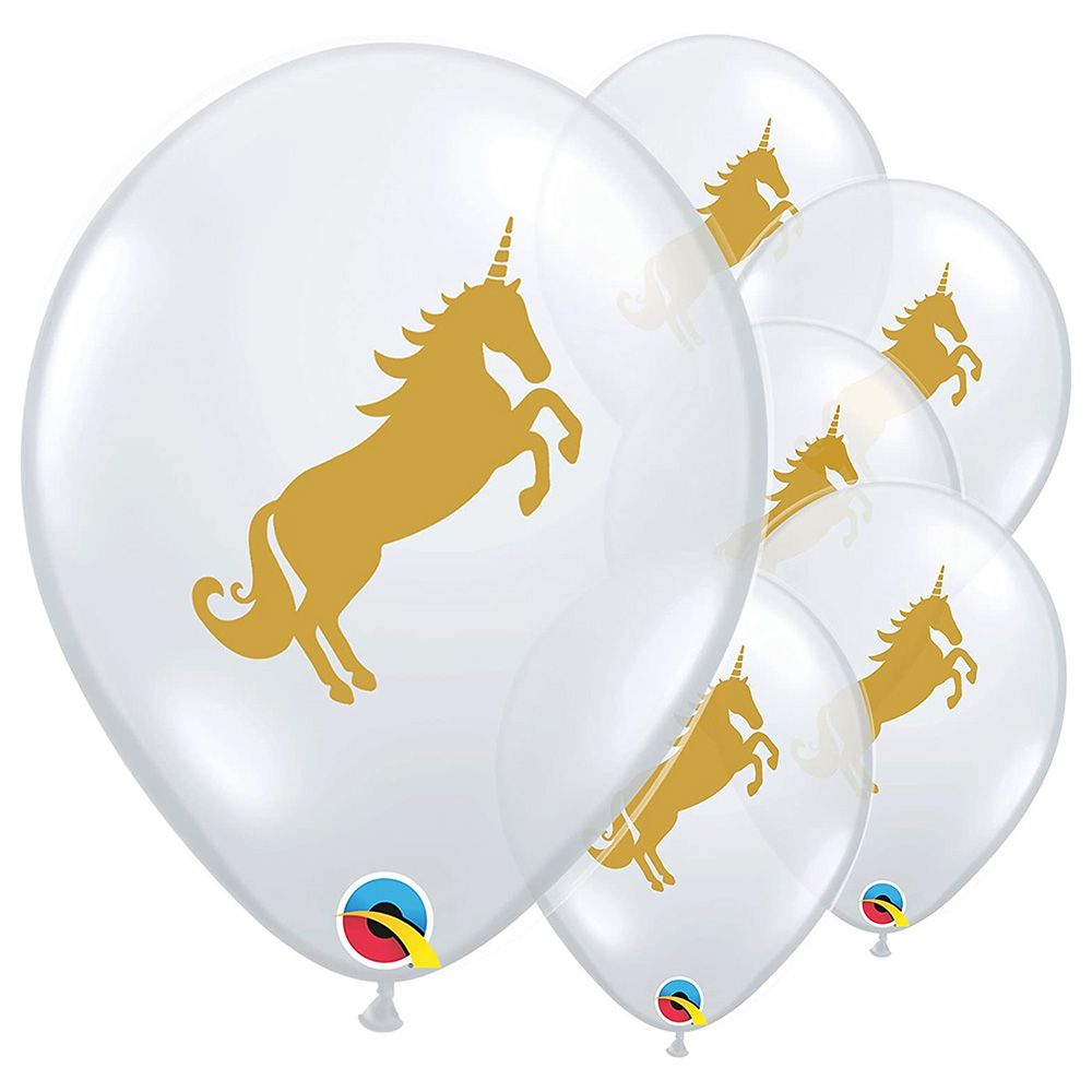 Qualatex - Unicorn Diamond Clear Latex Balloon - 11-inch - 25pcs