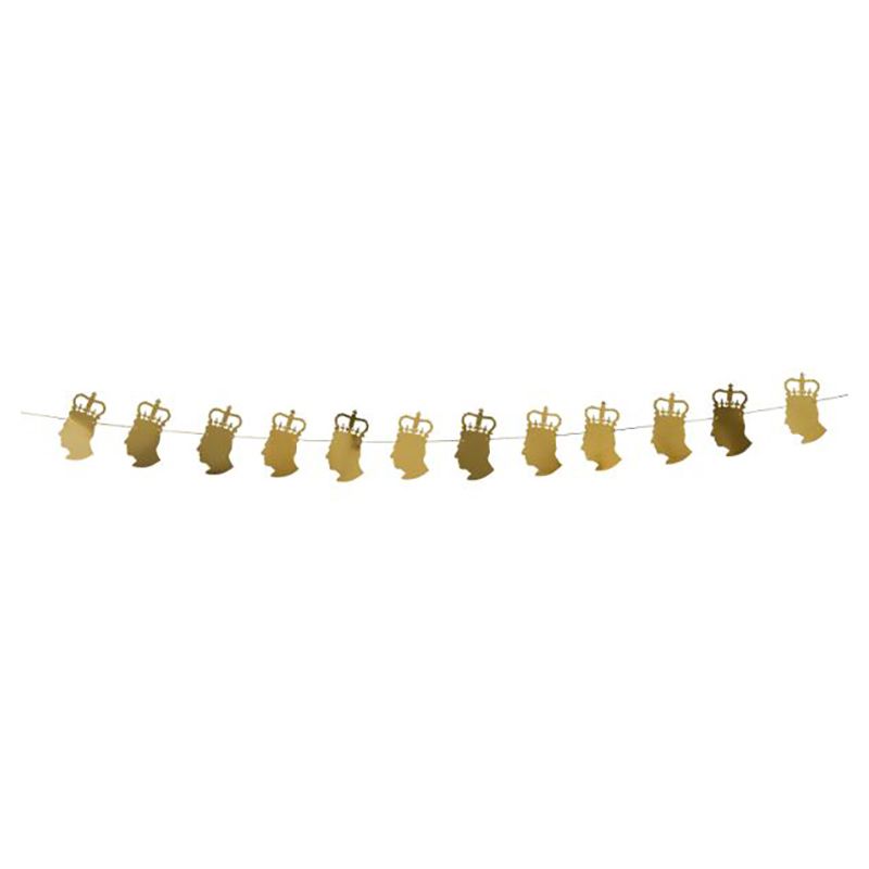 Hootyballoo - King Charles Silhouette Garland - 2.5M - Gold