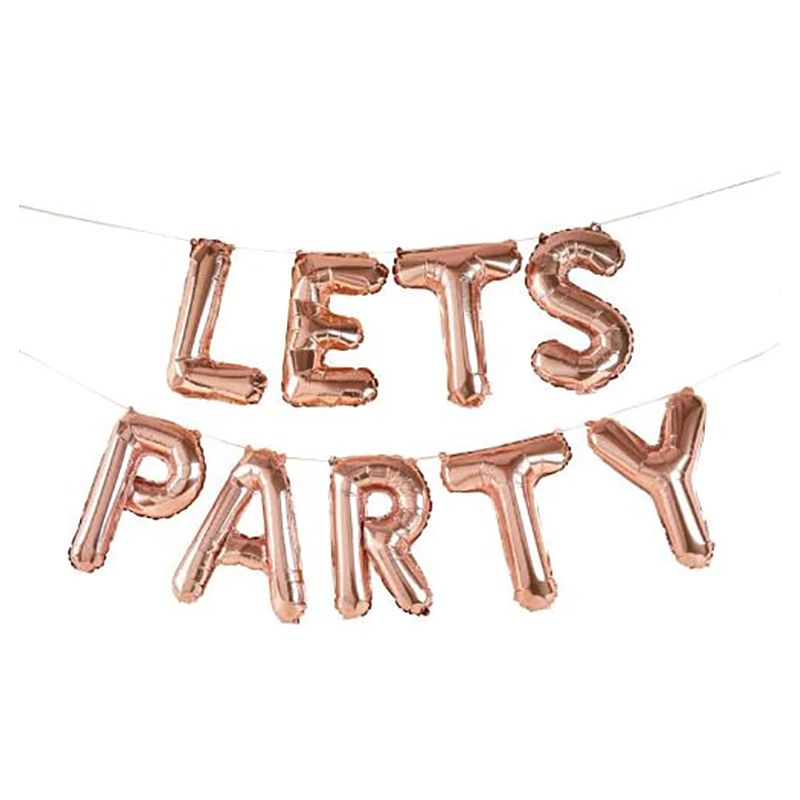 Hootyballoo - 'Lets Party' Foil Balloon Garland - Rose Gold 