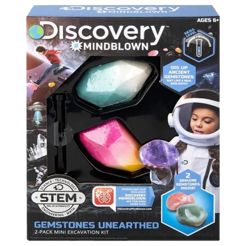 Discovery - Mindblown Mini Gemstone Excavation Kit - 2Pcs