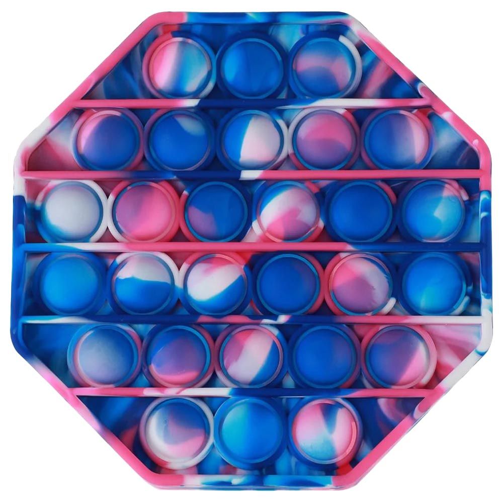 Squizz Toys - Pop The Bubble Octagonal Tie Toy - Blue/Pink