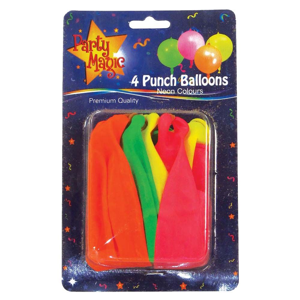 Party Zone - Party Magic Punch Balloons Assorted Color 4pcs