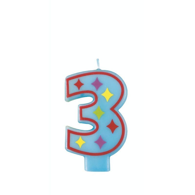 Unique - Numeral Birthday Candle 3