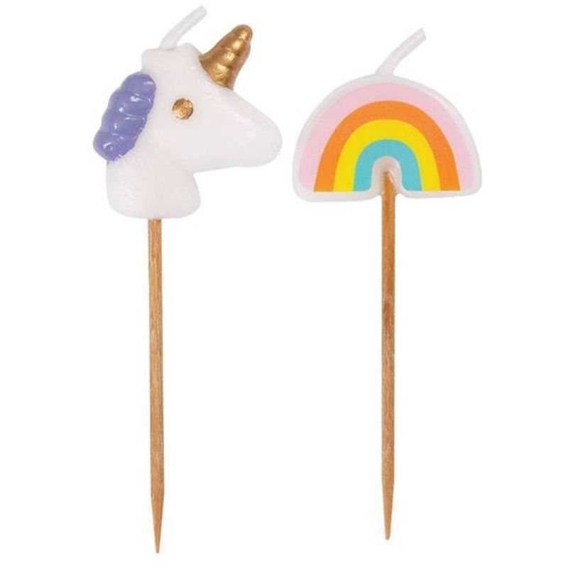 Unique - Unicorn & Rainbow Picks Candle 6pcs