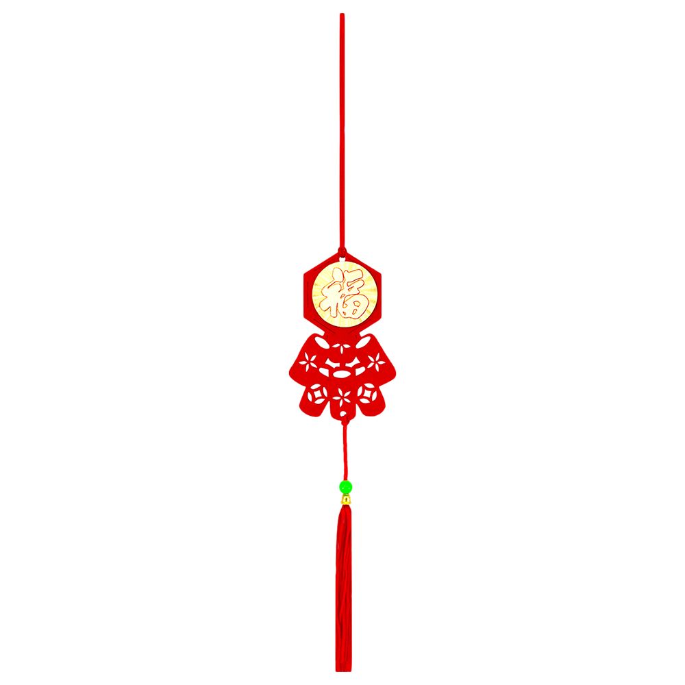 Party Magic - Lucky Hanging Decoration - 4x26 cm - 6pcs - Red