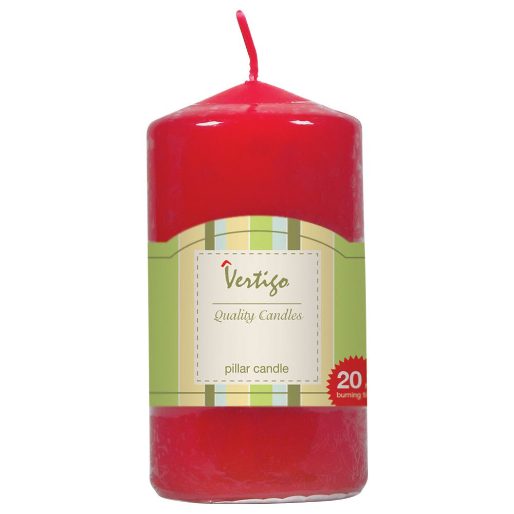 Christmas Magic - Pillar Candle - 2x6-inch - Deep Red