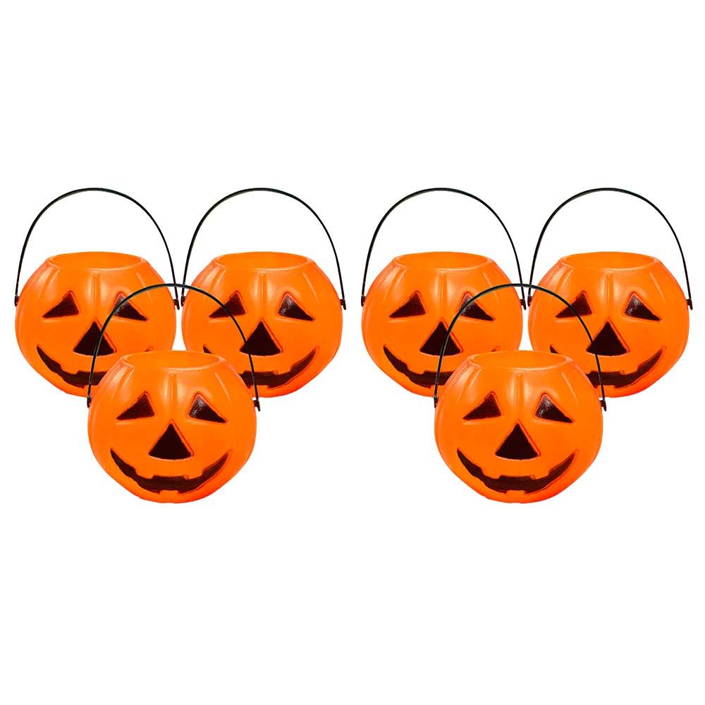 Party Magic - Mini Pumkin Basket Pack of 6 - Orange