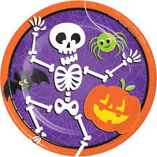 Creative Converting - Halloween Skeleton Dinner Plates 9