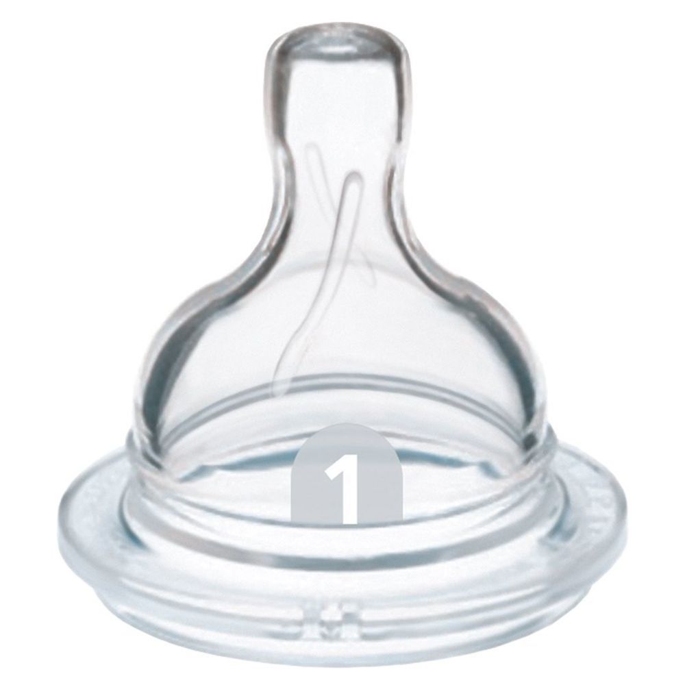 Philips Avent - Silicone 1 Hole Bottle Teats - Pack of 2