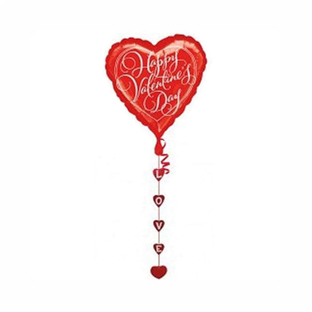 Valentine Script Drop-A-Line Balloon