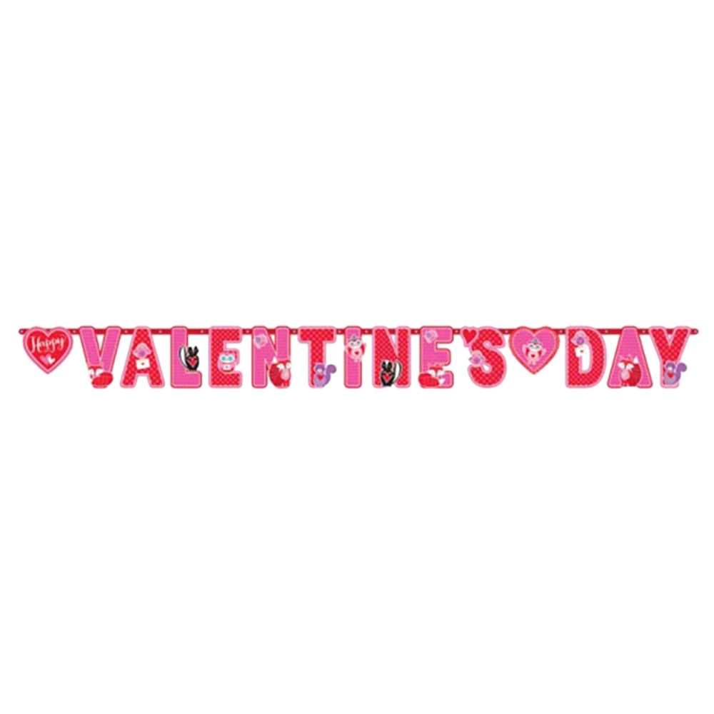 Valentine's Day Illustrated Letter Banner