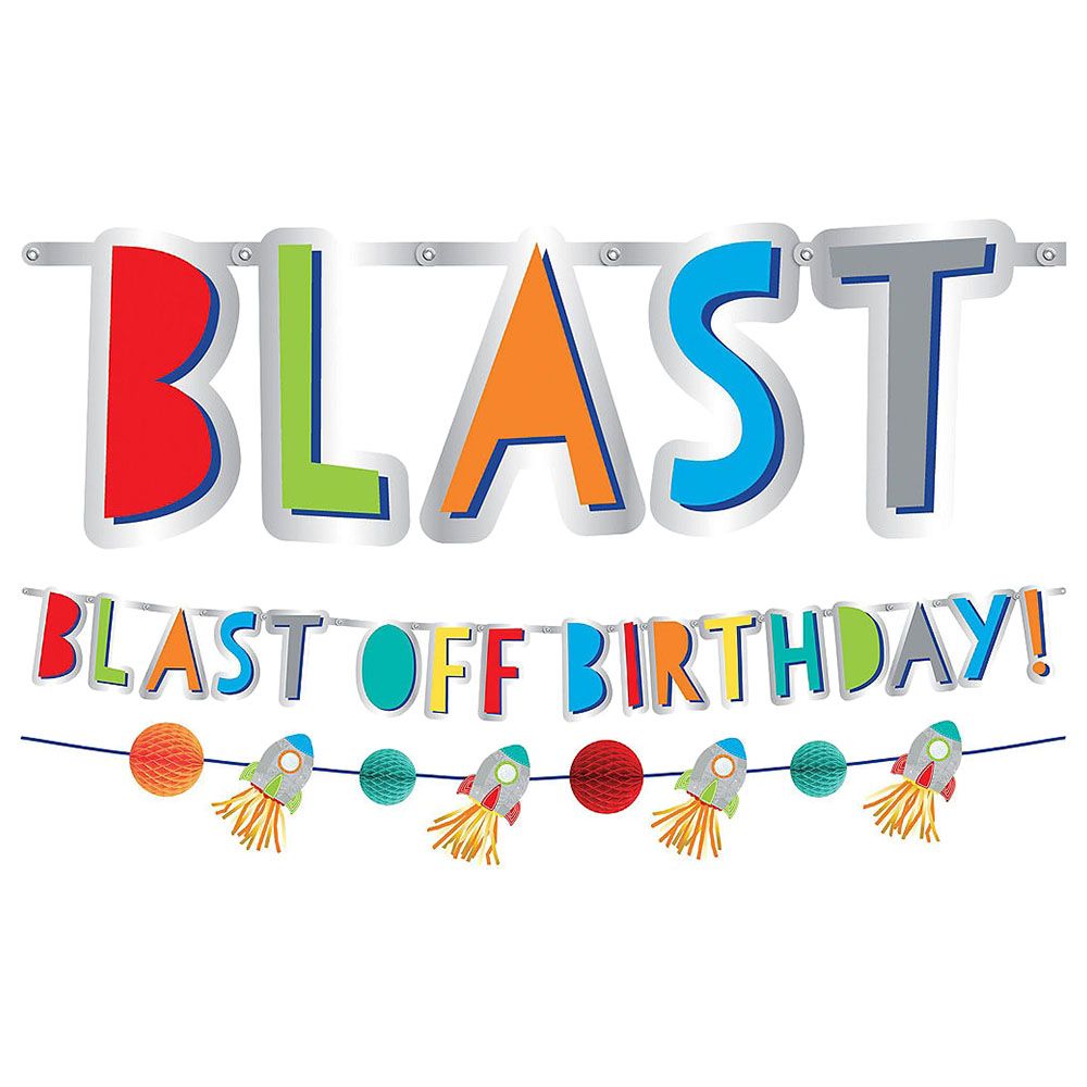 Blast Off Birthday Banners