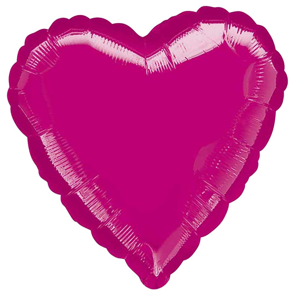 Metallic Fuchsia Heart Foil Balloon