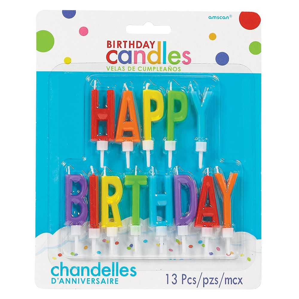 Amscan - Primary Happy Birthday Candle Pick