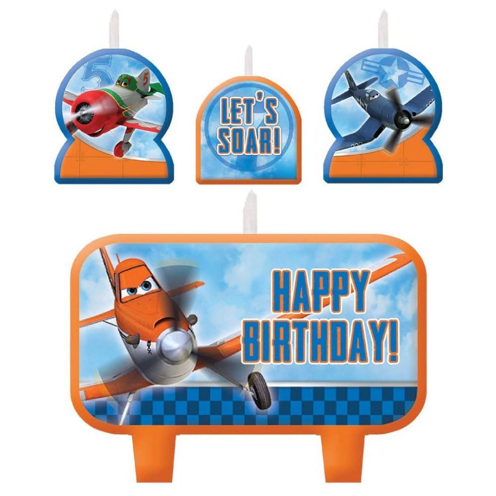 Dusty & Friends Birthday Candle Set 4pcs