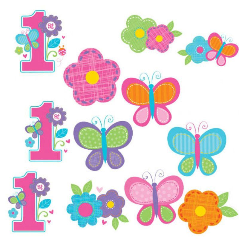 Sweet Birthday Girl Cutouts 12pcs