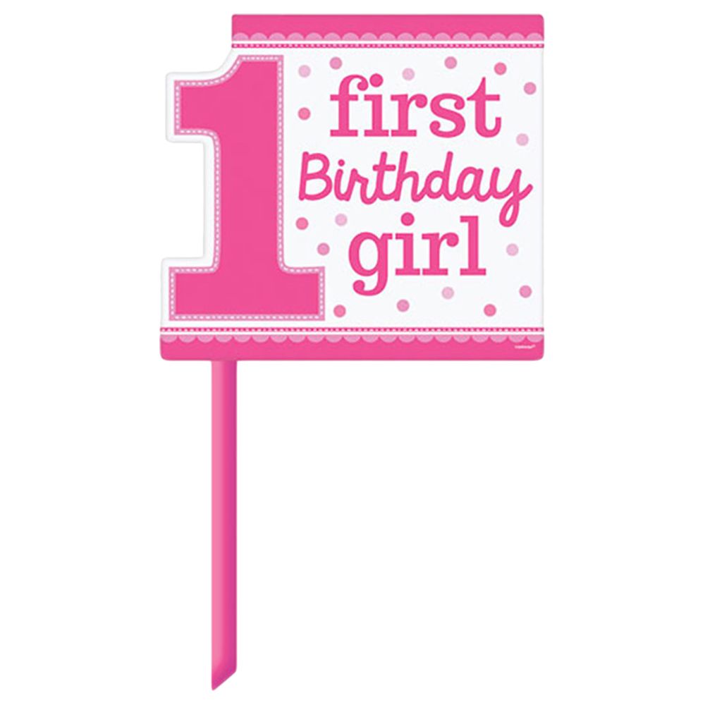 1st Birthday Girl Yard Sign