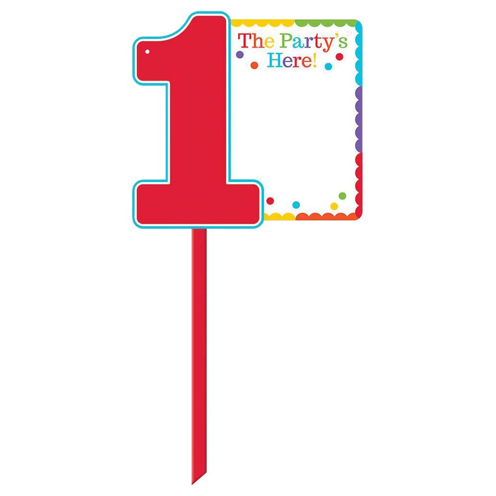 1st Birthday Rainbow Yard Sign 14" X 15"