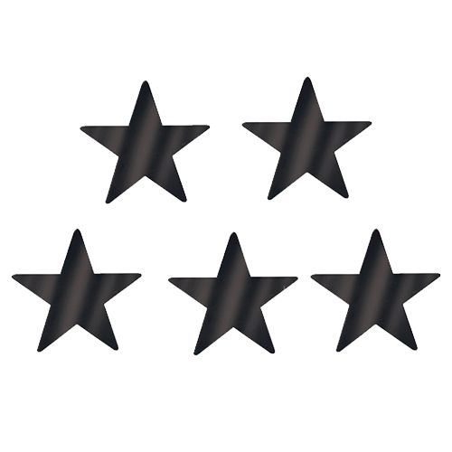 Amscan - Star Foil Cutouts 9" 5pcs - Jet Black