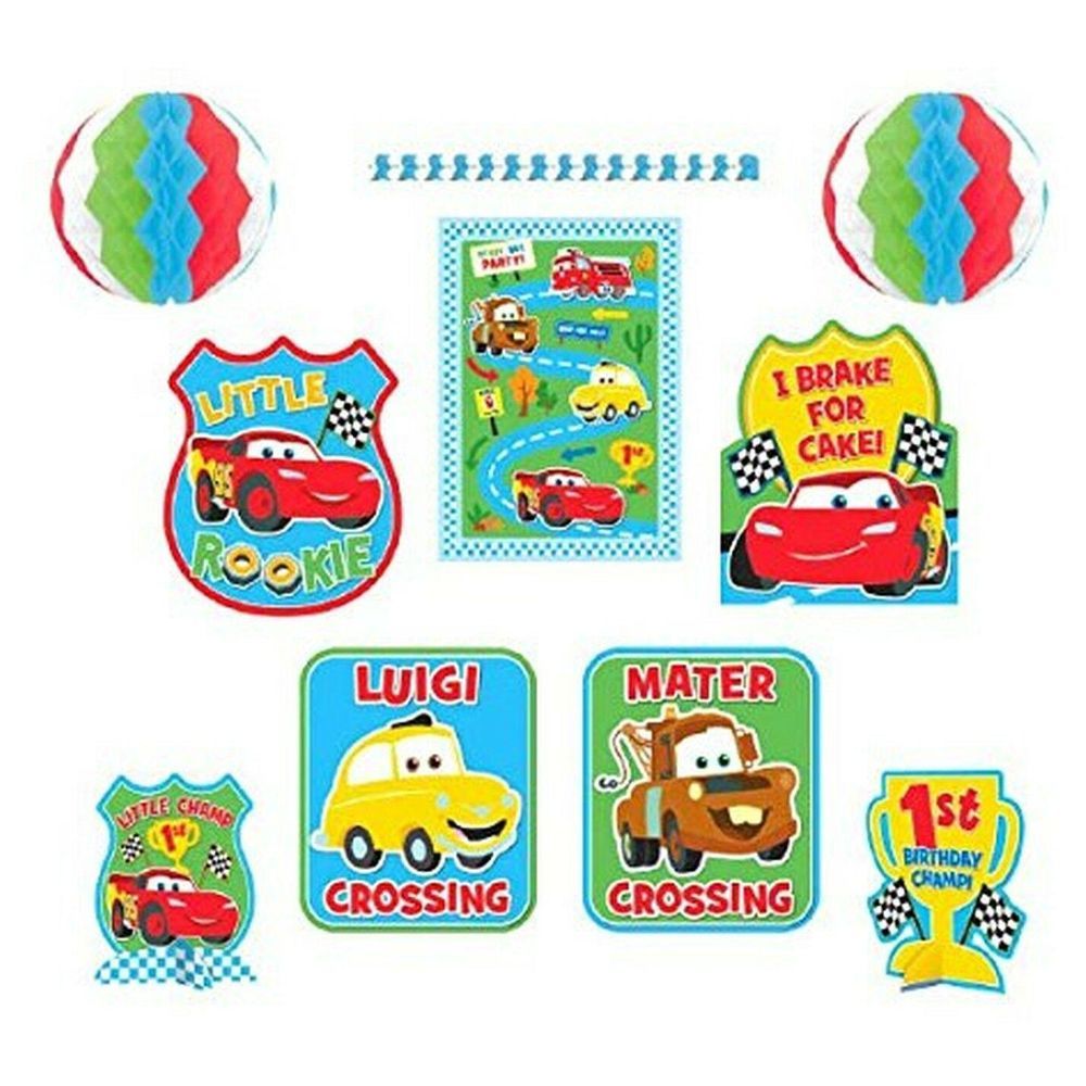 Disney Cars 1st Birthday Decorating Kit