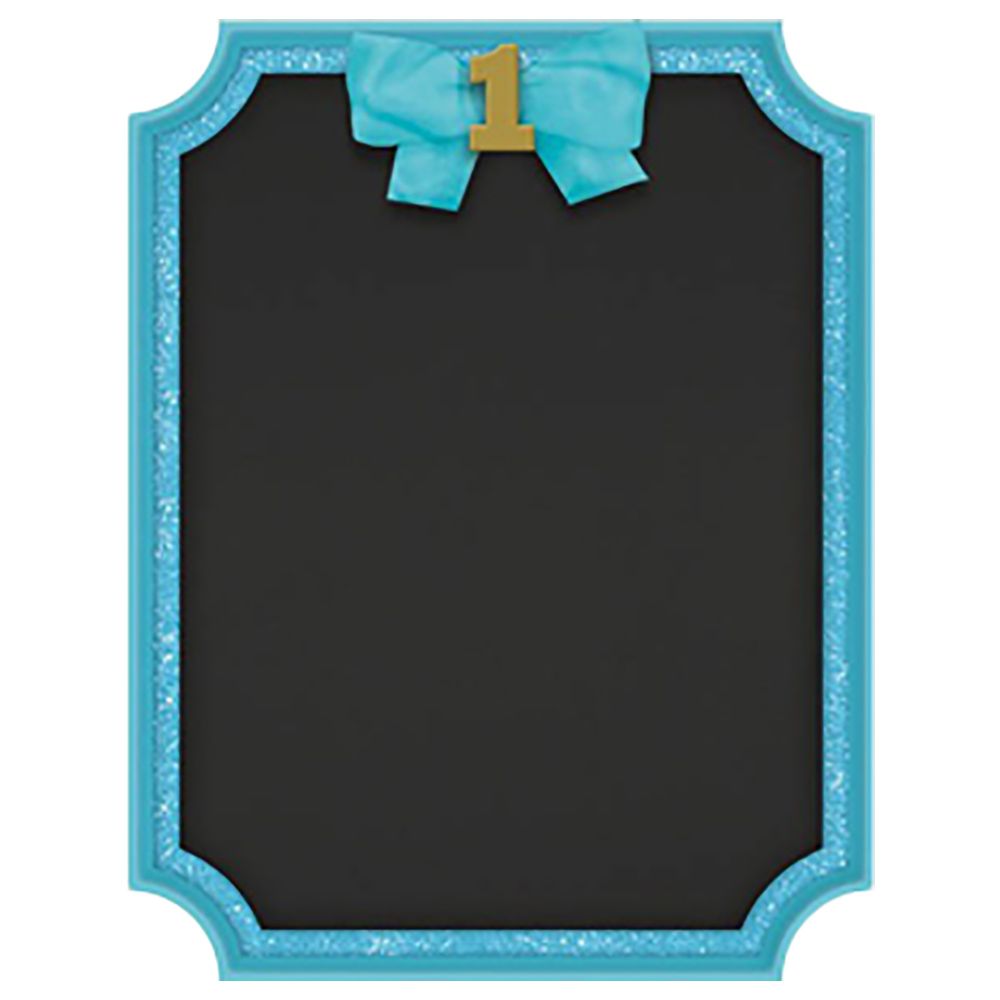 1st Birthday Blue Easel Glitter Mdf Sign