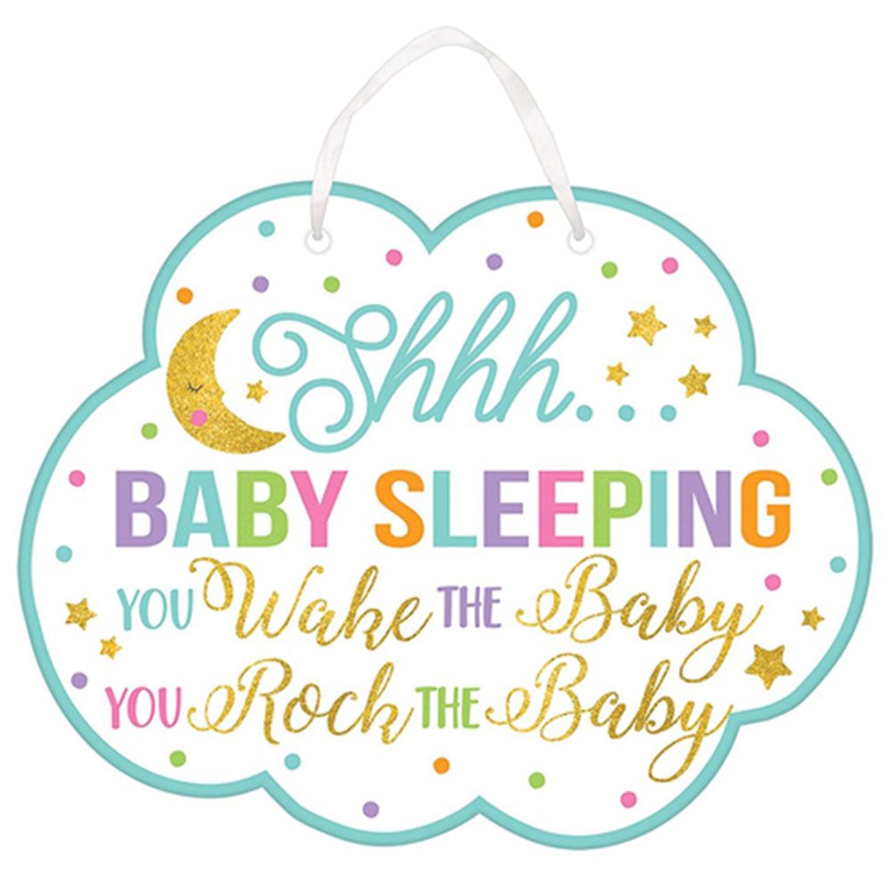 Amscan - Don'T Wake The Baby Sign Hanging Decoration