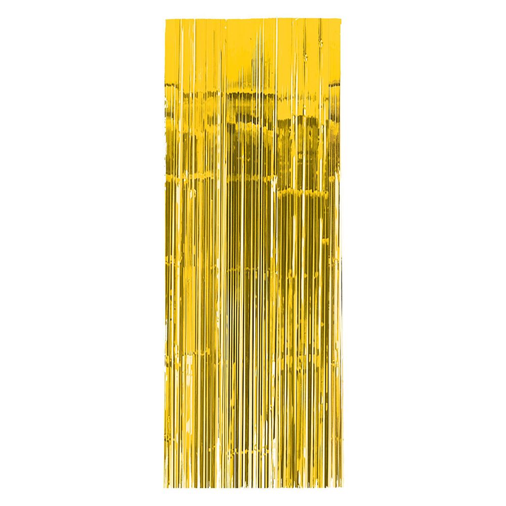 Amscan - Metallic Curtain 8ft - Yellow Sunshine