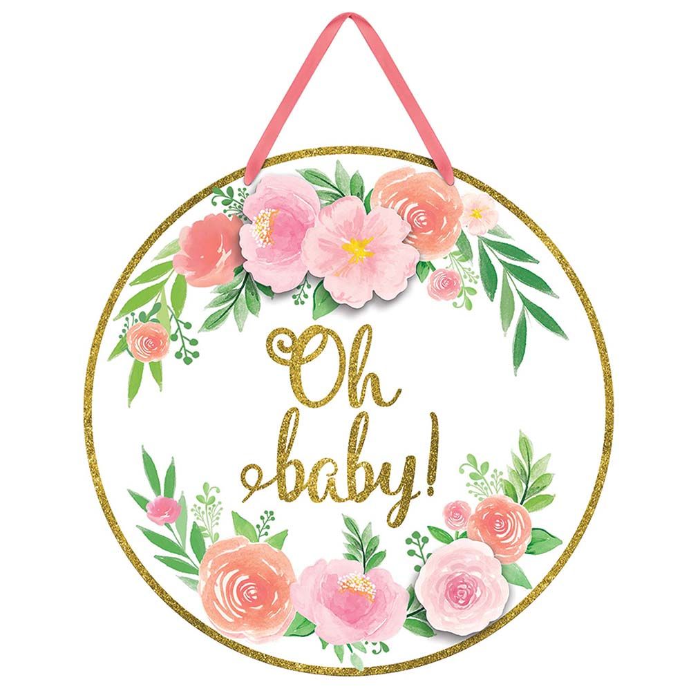 Amscan - Floral Baby Sign Decoration